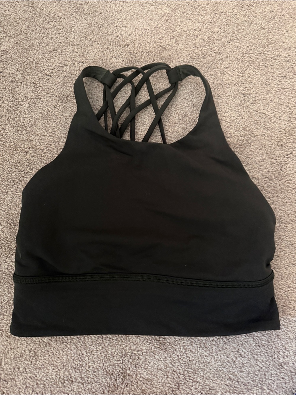 Dark green high neck long line Energy sports bra. Excellent condition.